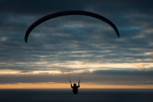 Paragliding on Tenerife, aerial view, Canary Islands, Spain Paragliding on Tenerife, aerial view, Canary Islands, Spain